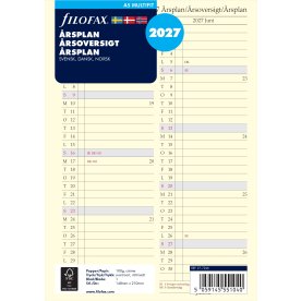 Filofax 2027 Refill, A5, Årsplan
