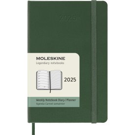 Moleskine 2025 Kalender, H, Vecka, Poc., Grön