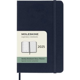 Moleskine 2025 Kalender, H, Vecka, Poc., Blå