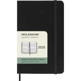 Moleskine 2025 Kalender, H, Vecka v., Poc., Svart