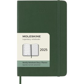 Moleskine 2025 Kalender, S, Vecka, Poc., Grön