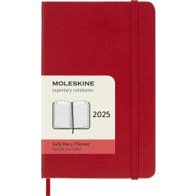 Moleskine 2025 Kalender, H, Dag, Poc., Röd