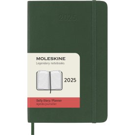 Moleskine 2025 Kalender, S, Dag, Poc., Grön