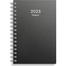 Burde 2025 Kalender Dagbok, refill, svart kartong