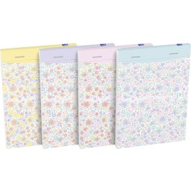 Block Oxford Floral 105x148 mm Linjerat Färgmix