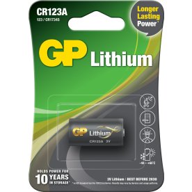 GP CR123A litiumbatteri, 1 st.