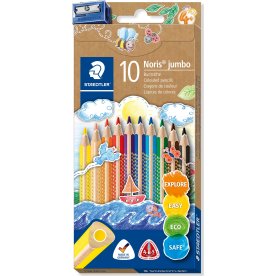 Staedtler Noris 128 Jumbo färgpennor | 10 färger