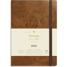 Burde 2025 Liten Veckokalender Forma Deluxe, brun