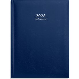 Burde 2026 Veckojournal, blå konstläder