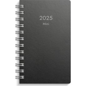 Burde 2025 Eco Line Kalender Mini, svart kartong