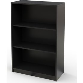 Jive hylla, 3 fack, mattsvart dekorlaminat, D35 cm