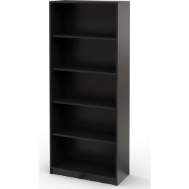 Jive hylla, 5 fack, mattsvart dekorlaminat, D35 cm