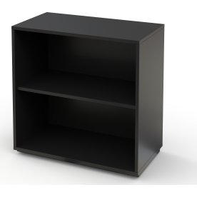 Jive hylla, 2 fack, mattsvart dekorlaminat, D42 cm