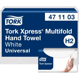 Tork H2 Xpress Uni handduksark, returfiber, 20 pk