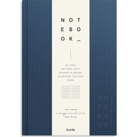 Burde Anteckningsbok | Textil | A5 Linje | Mörkblå