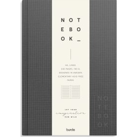 Burde Anteckningsbok | Textil | A5 Linje | Mörkgrå