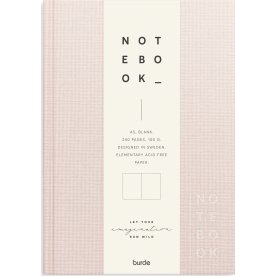Burde Anteckningsbok | Textil | A5 | Blank | Rosa