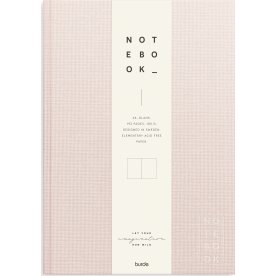 Burde Anteckningsbok | Textil | A4 | Blank | Rosa