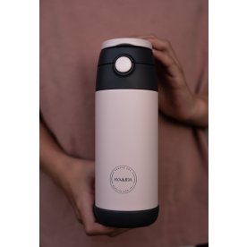 AYA&IDA Sugrörsflaska för barn, 350 ml, rosa