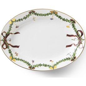 Royal Copenhagen Star Fluted julfat Oval 34cm