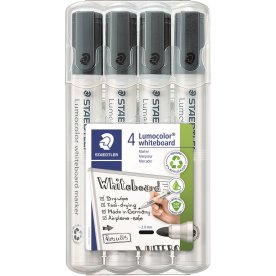 Staedtler 351 Whiteboard Marker, 4 svarta
