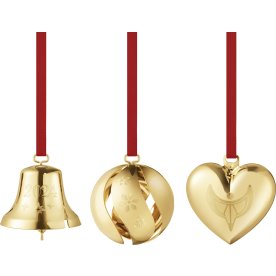 Georg Jensen Ornament Set 2024, guld, 3 delar