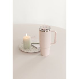 AYA&IDA termokopp med sugrör, rosa