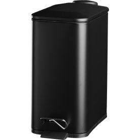 Pedalhylla softclose 5 L, smal rektangulär, svart