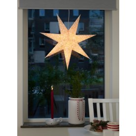 Pappersstjärna, Hängande, Mönster, Ø60, Guld