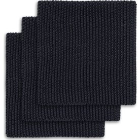 Engholm disktrasa, bomull, 25x25 cm, svart, 3 st.