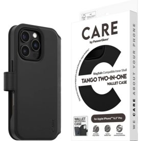 CARE iPhone 16 Pro 2-i-1 fodral m. Plånbok, Svart