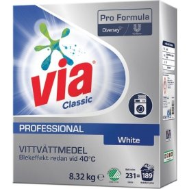 Via Pro Form. Tvättmedel, White 8,32kg