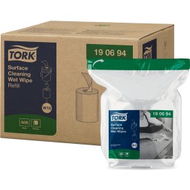 Tork W15 Wet Wipes Yta, påfyllning, 58 ark