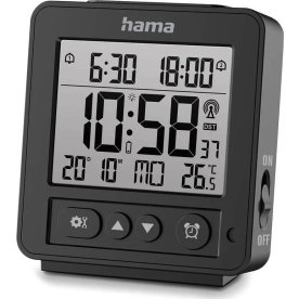 HAMA digital väckarklocka "Rhodes", svart