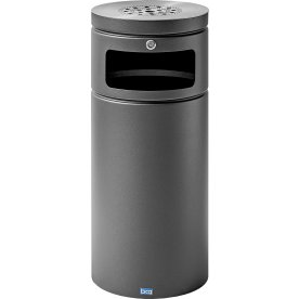 Bica 5070 Papperskorg m. askkopp, utomhusbruk, 75L