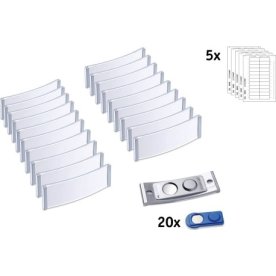 Avery namnbrickor med stålram, 64x20mm, 20 st