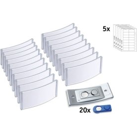 Avery namnbrickor med stålram, 74x34mm, 20 st