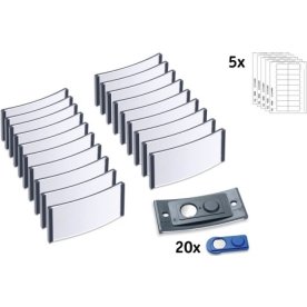Avery namnbrickor med ram, 65x30mm, 20 st