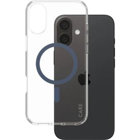 Care iPhone 16 Plus-skal, Transparent, Urban Blue