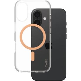 Care iPhone 16-cover,Transparent, m peachy magsafe