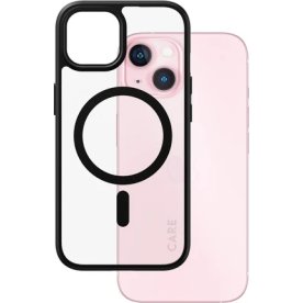 CARE iPhone 15 magsafe-cover, Transparent, m svart