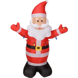 Uppblåsbar jultomte m/LED 190cm