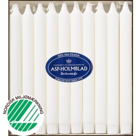 Kronljus i rent stearin 24 cm Vit 20 st