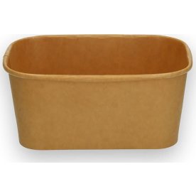 Kartongskål, Fyrkantig, Brun, 1000ml, 50 st