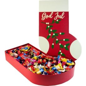 Presentask, Julstrumpa med godis, 1300 g