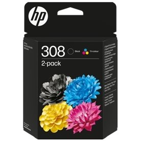 HP 308 bläckpatroner, flerpack, 4 färger