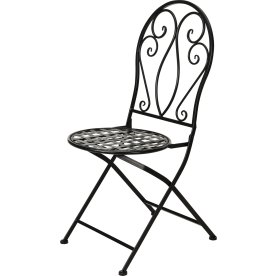 Bistro caféstol, svart, järn/metall