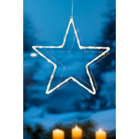 Akrylstjärna LED, Ø40 cm, varmvit