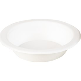 Engångsskål, bagasse, vit, Ø17,5cm, 50 st.