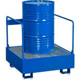 Miljöställ 1 fat, 220 liter, blå